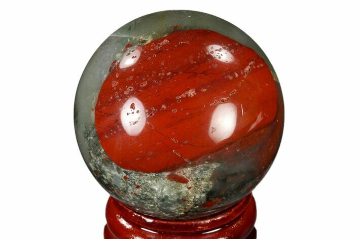 Polished Bloodstone (Heliotrope) Sphere #116198